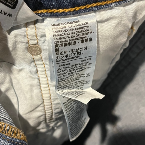 Levi's 501 S Skinny Jeans Womens 29x28 Blue Medium Wash High Rise Button Fly - Picture 13 of 14